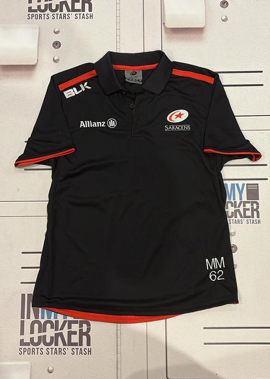 Max Mallins - Saracens Initialled Polo Shirt [Black]