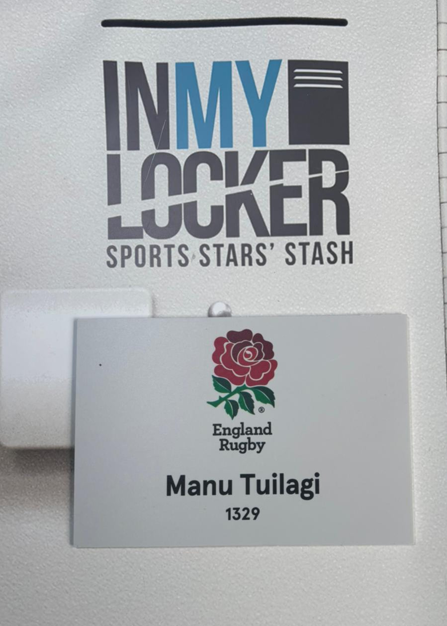England Rugby - Manu Tuilagi Changing Room Name Plate [White]