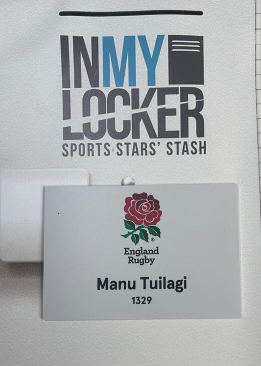 England Rugby - Manu Tuilagi Changing Room Name Plate [White]