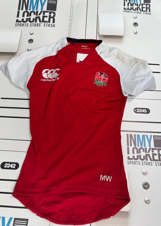 Marcus Watson - Initialled England Sevens Match-Worn Shirt [Red & White]