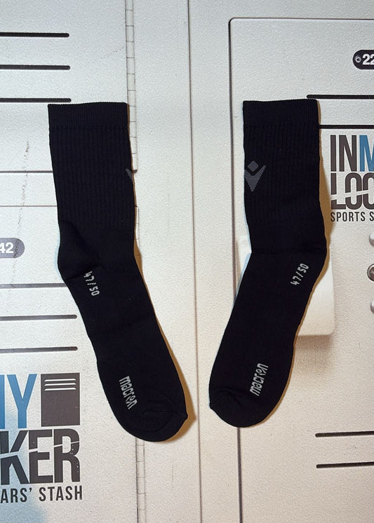 Macron Mid Length Gym Socks [Black]
