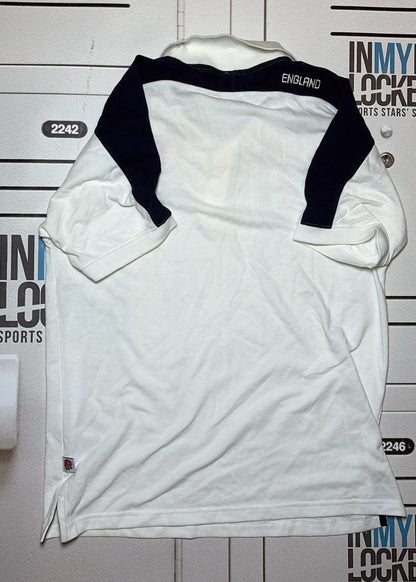 Marcus Watson England Rugby O2 Polo Shirt [White and Navy]