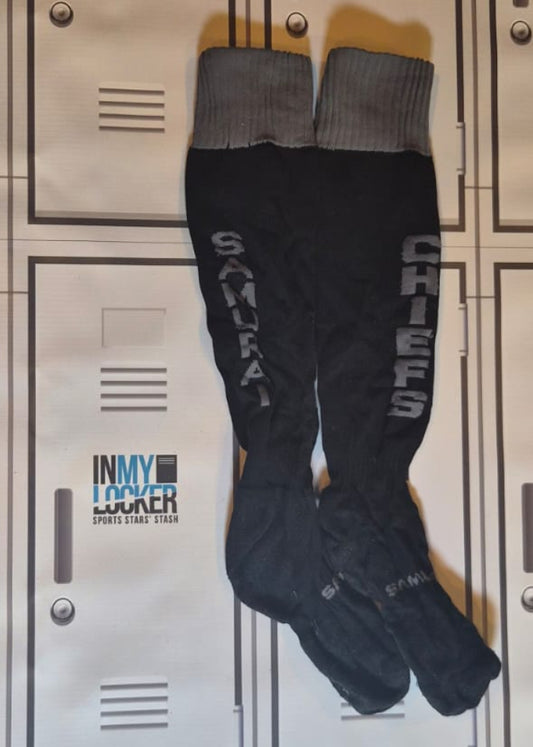 Martin Maloney - Exeter Chiefs Samurai Rugby Socks [Black and Grey]