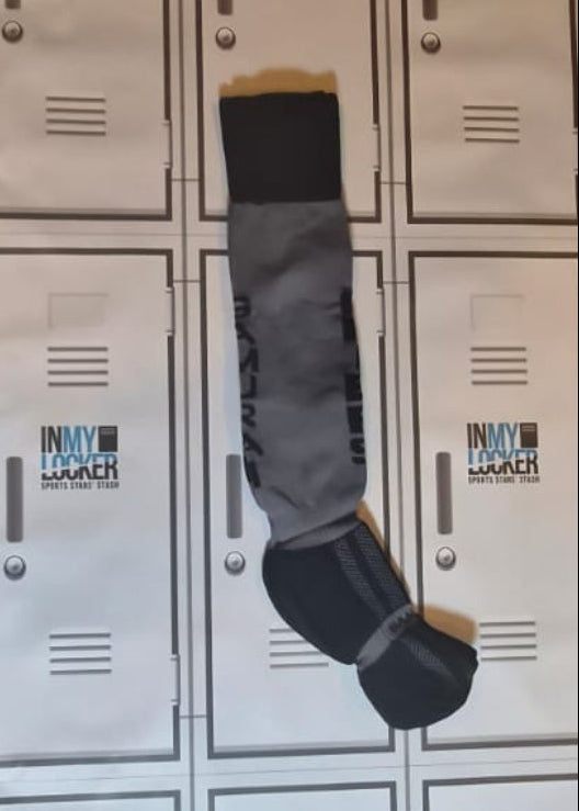 Martin Maloney - Exeter Chiefs Samurai Rugby Socks [Grey and Black]
