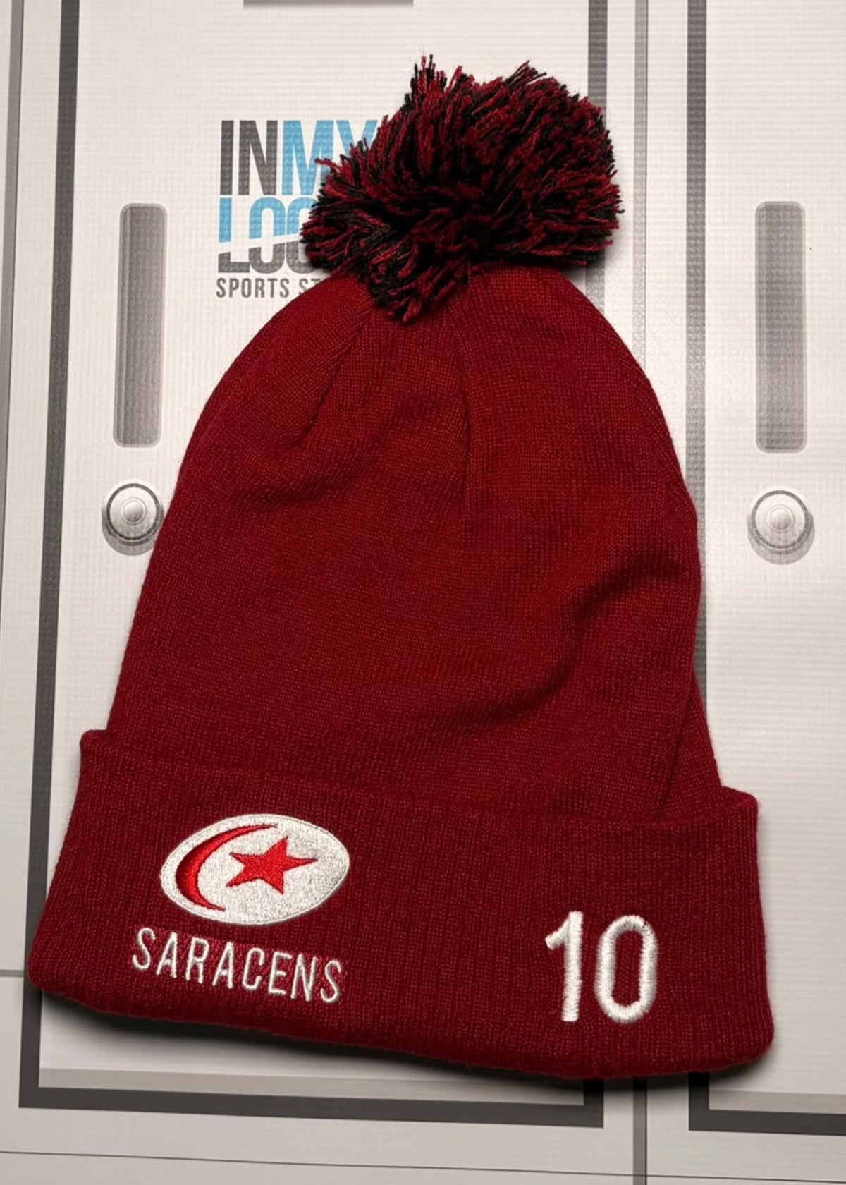 Max Malins - Saracens Castore Bobble Hat Numbered 10 [Red]
