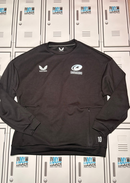 Max Malins - Saracens Castore Leisure Jumper Numbered 10 [Black]