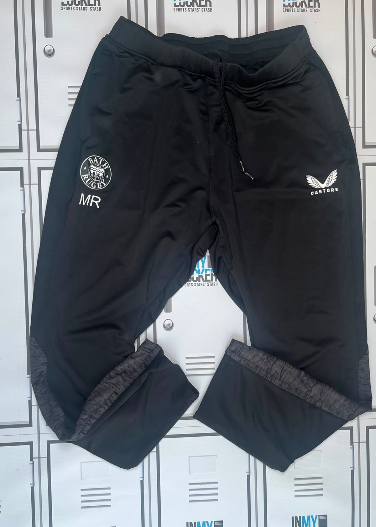Miles Reid - Bath Rugby Castore Training Bottoms Initialled MR [Black]