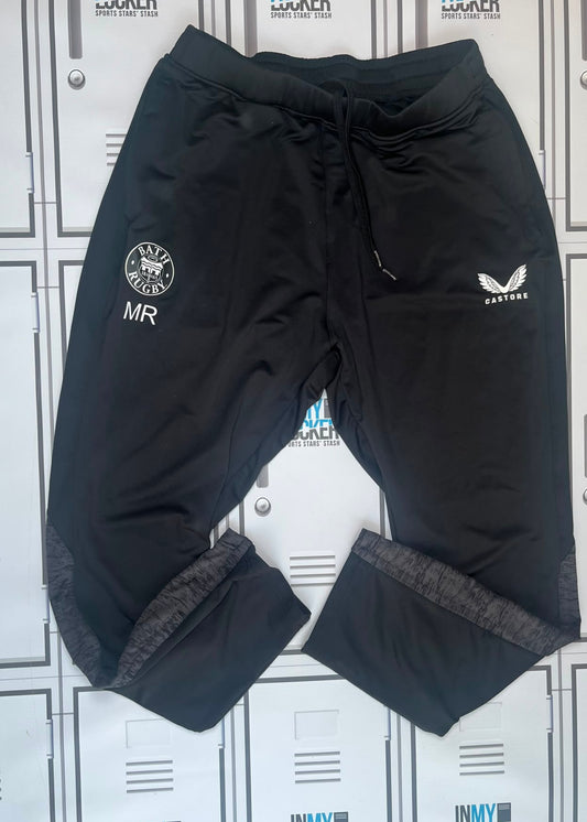 Miles Reid - Bath Rugby Castore Training Bottoms Initialled MR [Black]