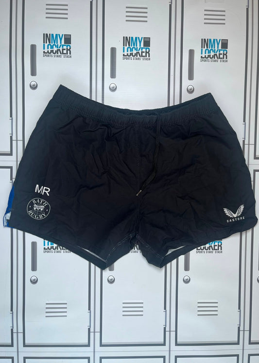 Miles Reid - Bath Rugby Castore Training Shorts Initialled MR [Black]