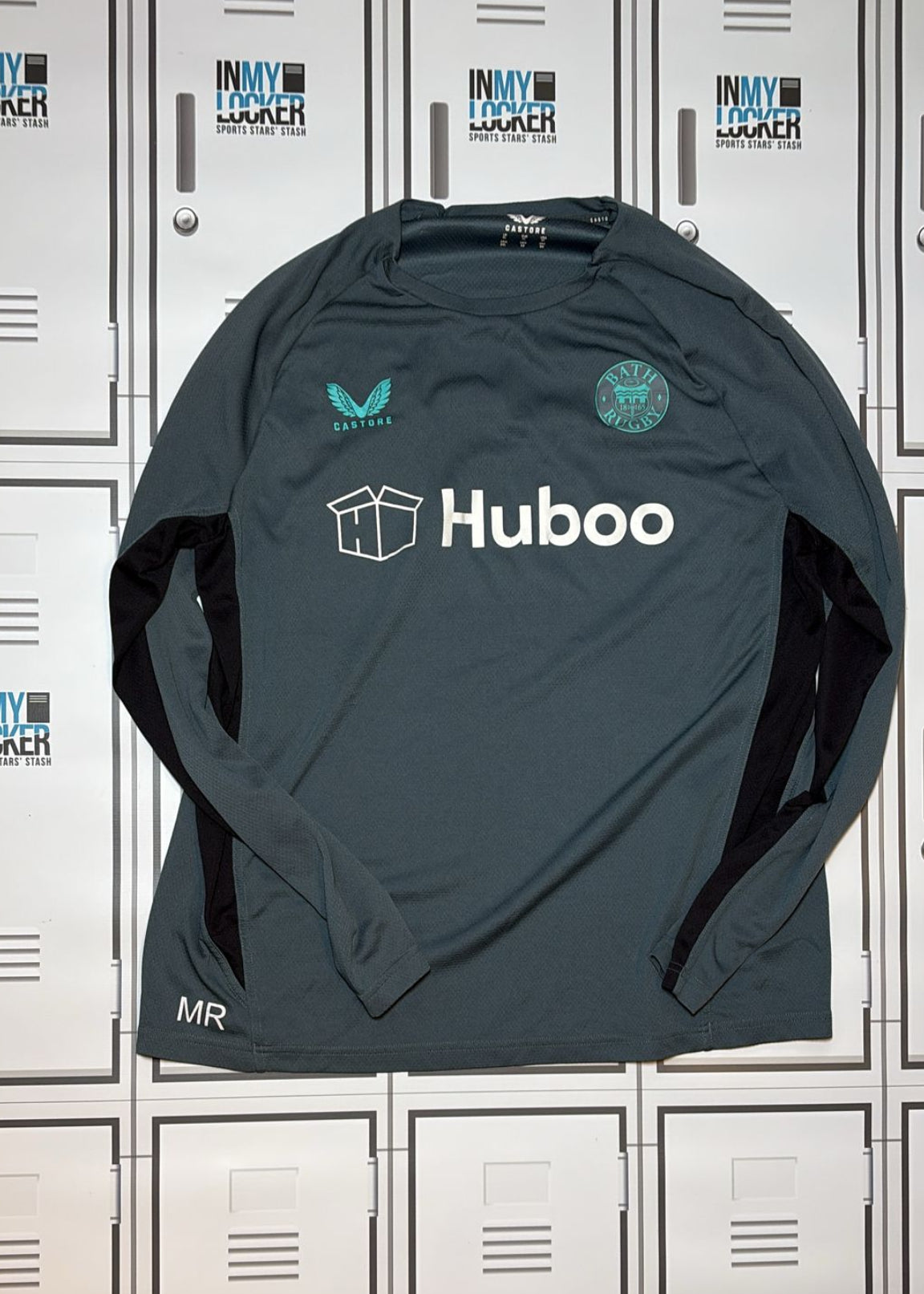 Miles Reid - Bath Rugby Long Sleeve Training Shirt Initialled MR [Grey]