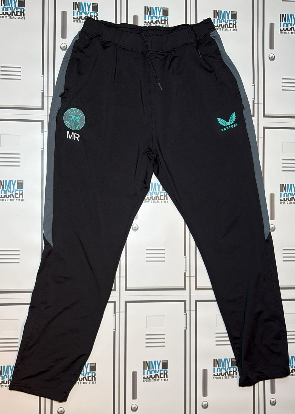 Miles Reid - Bath Rugby Tracksuit Bottoms Initialled MR [Black]
