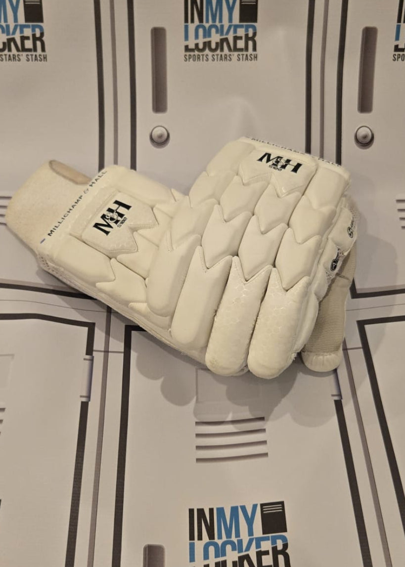 Millichamp & Hall Somerset  Player Worn Right Hand S100 Batting Glove [White]