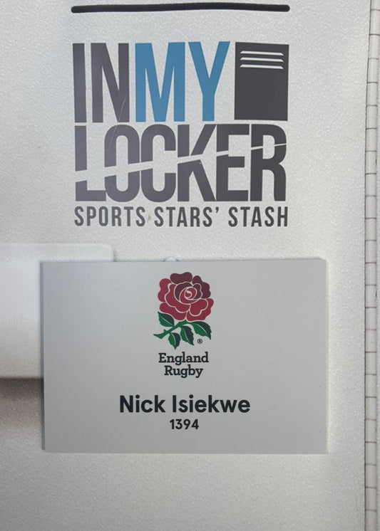 England Rugby - Nick Isiekwe Changing Room Name Plate [White]