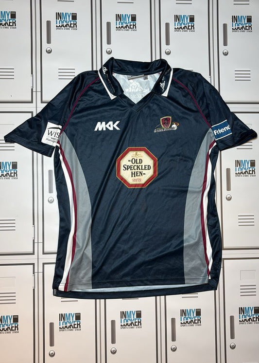 Northamptonshire Steelbacks Cricket Playing Shirt Named Evans [Navy]