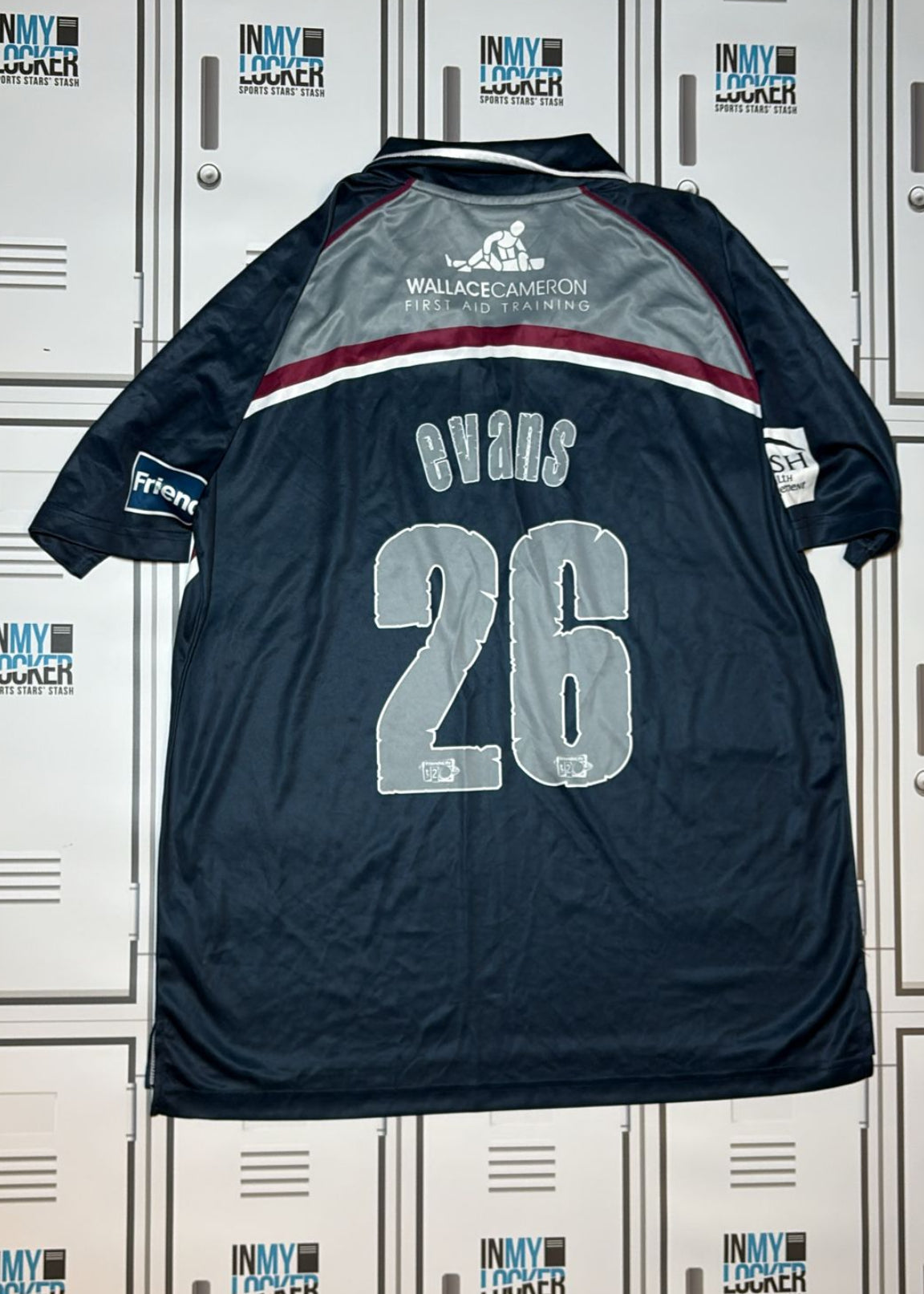 Northamptonshire Steelbacks Cricket Playing Shirt Named Evans [Navy]