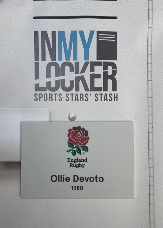England Rugby - Ollie Devoto Changing Room Name Plate [White]