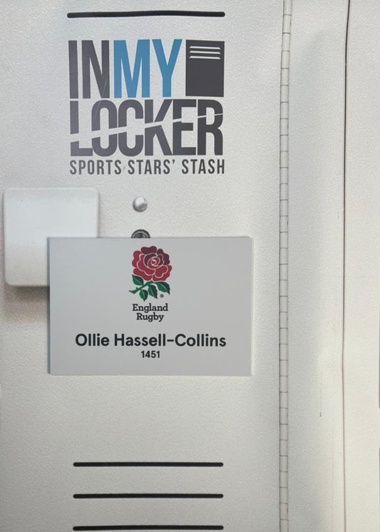 England Rugby - Ollie Hassell-Collins Changing Room Name Plate [White]