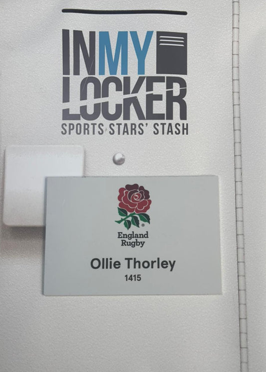 England Rugby - Ollie Thorley Changing Room Name Plate [White]