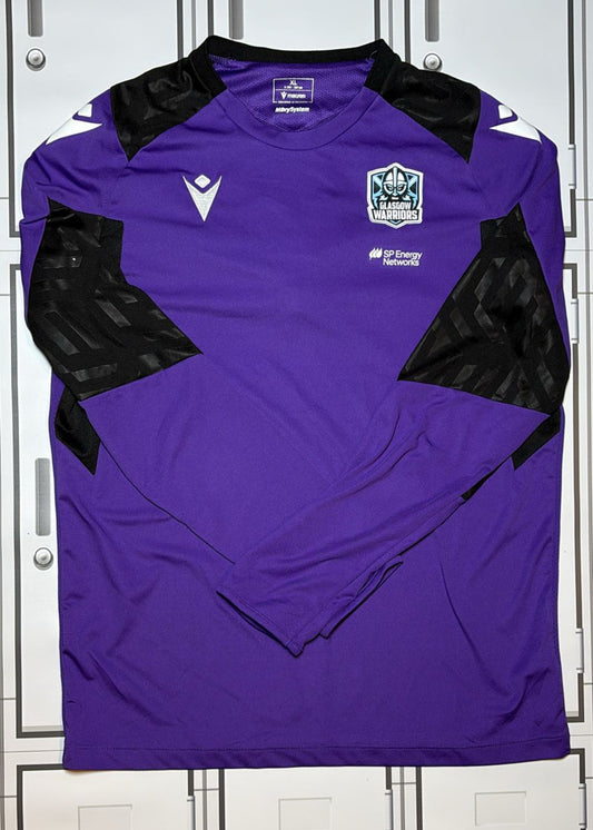 Oliver Smith - Glasgow Warriors Macron Long-Sleeve Training Top [Purple and Black]