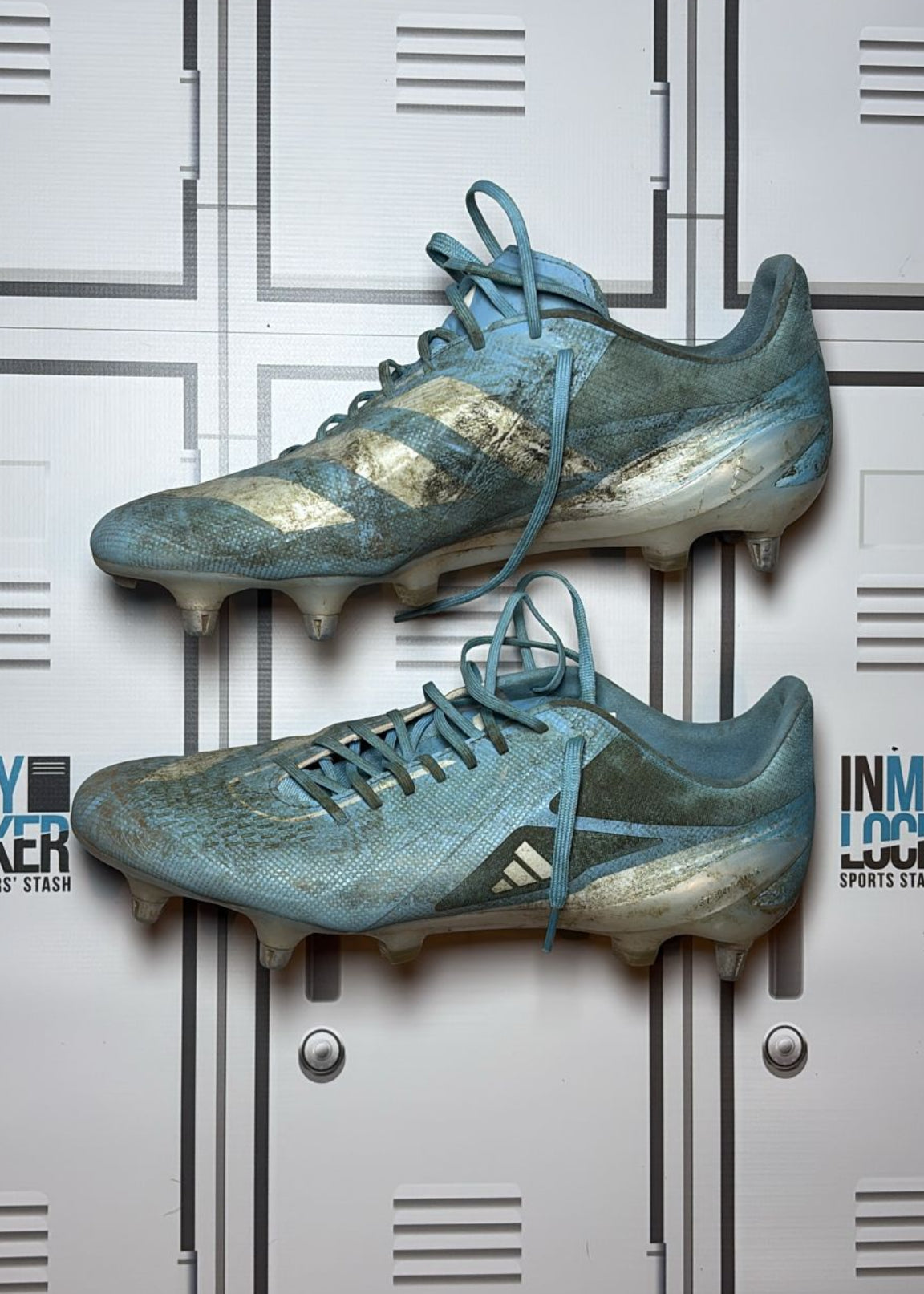 Oliver Smith - Used Adizero RS15 Ultimate (SG) Rugby Boots [Blue and White]