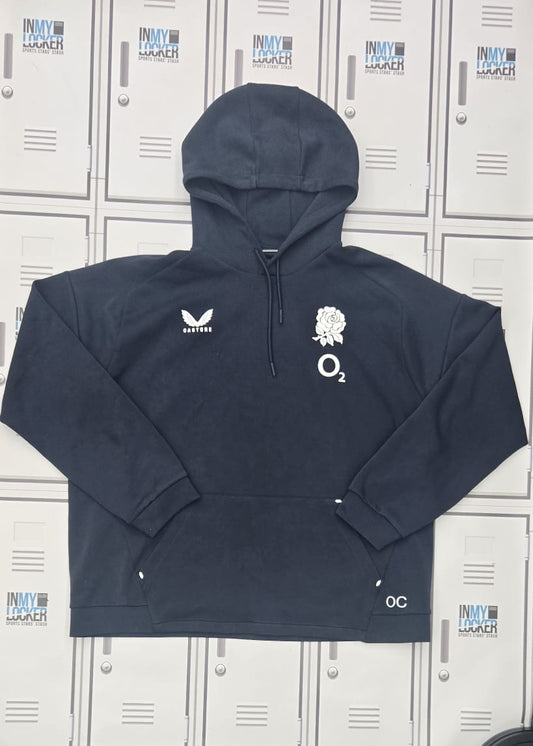 Ollie Chessum - England Rugby Castore Hoodie Initialled OC [Dark Blue]