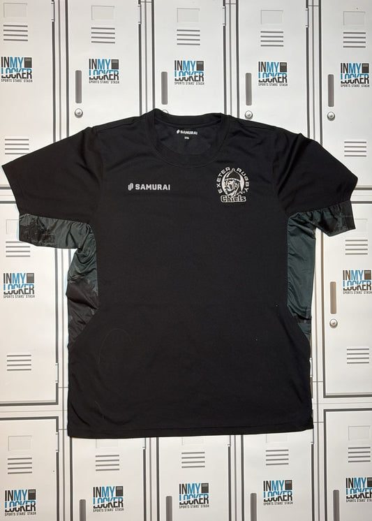 Olly Woodburn- Exeter Chiefs Rugby Samurai Gym T-Shirt [Black and Grey]