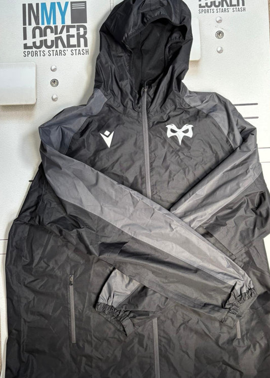Ospreys Rugby - Club Waterproof Raincoat [Black]