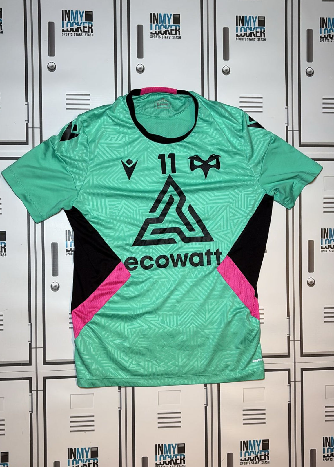 Osprey Rugby - Macron Club Training Shirt Numbered 11 [Mint Green]