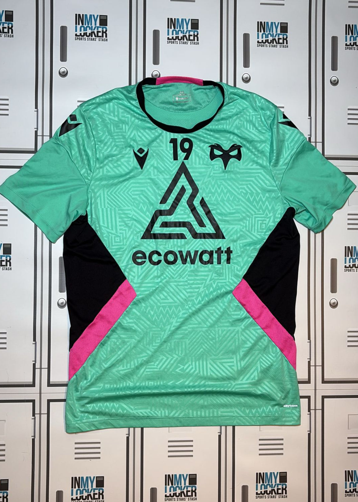 Osprey Rugby - Macron Club Training Shirt Numbered 19 [Mint Green]