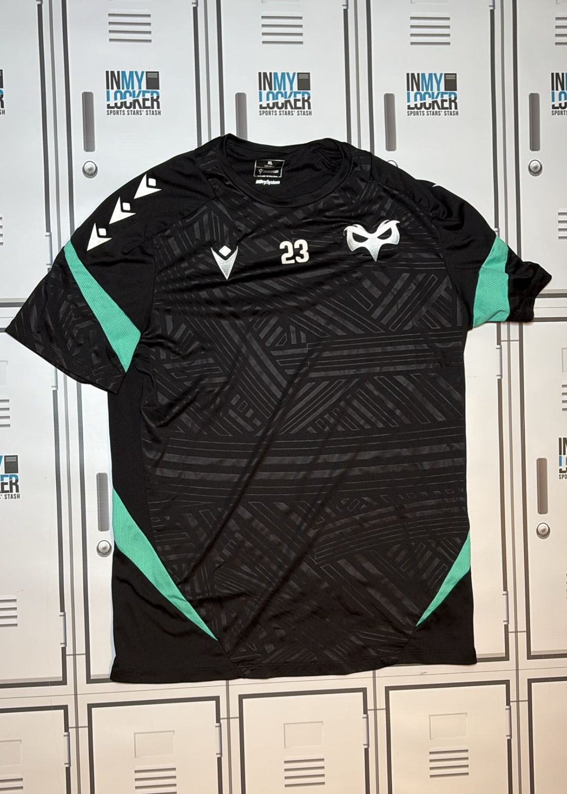 Osprey Rugby - Macron Club Training Shirt Numbered 23 [Black and Blue]