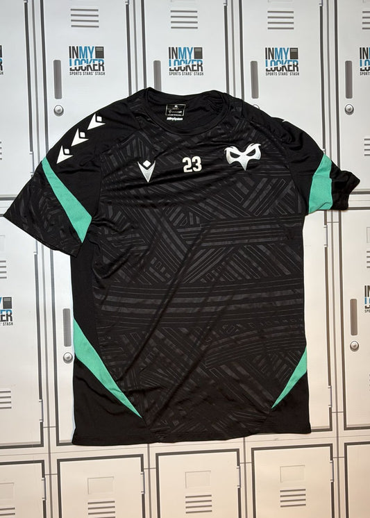 Osprey Rugby - Macron Club Training Shirt Numbered 23 [Black and Blue]
