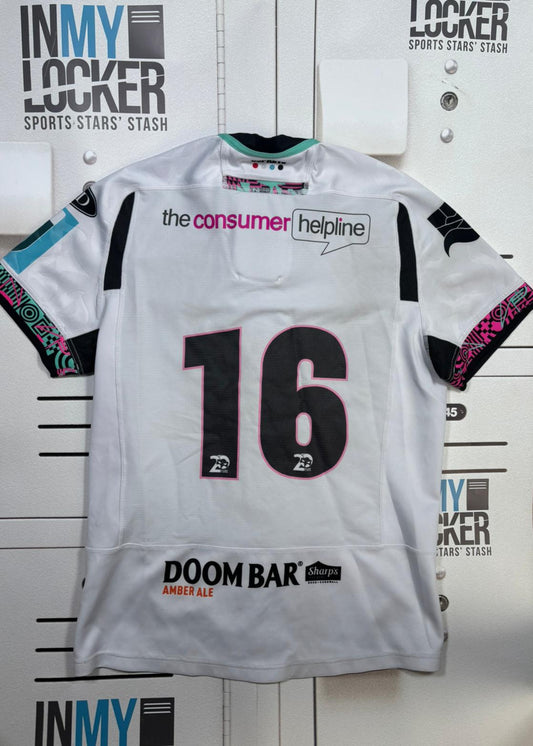Ospreys - EPCR Challenge Cup Match Shirt (No. 16) [White, Black & Pink]