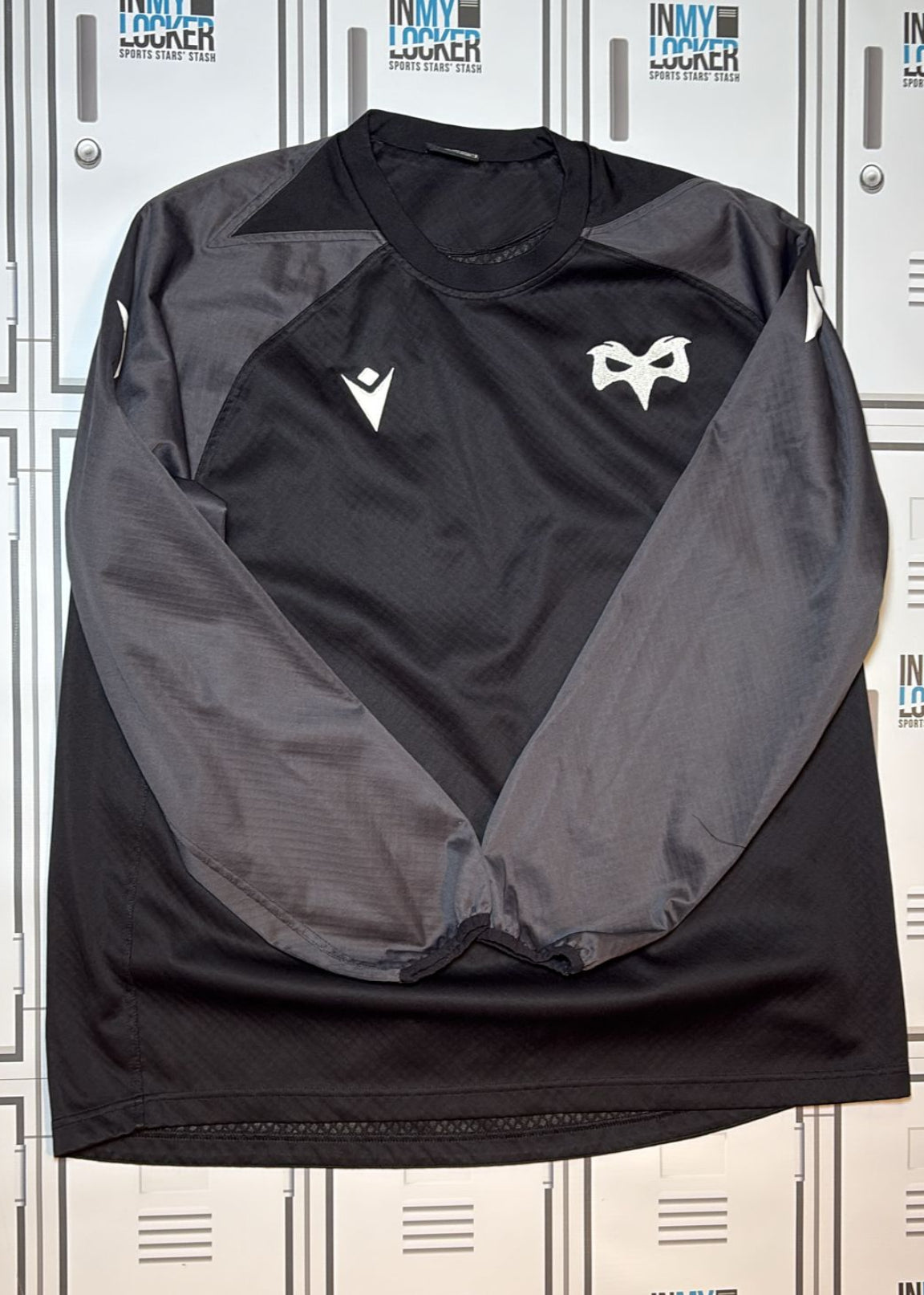 Ospreys Rugby - Macron Club Drill Top [Black and Grey]