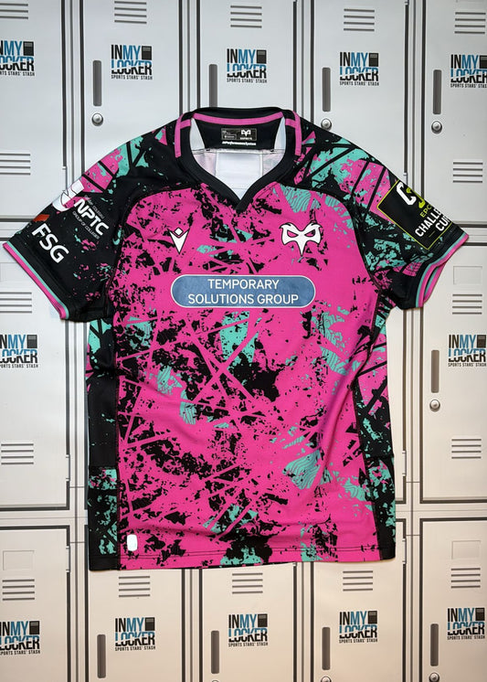 Ospreys Rugby - Macron Club EPCR Challenge Cup Match Shirt Numbered 17 [Pink]