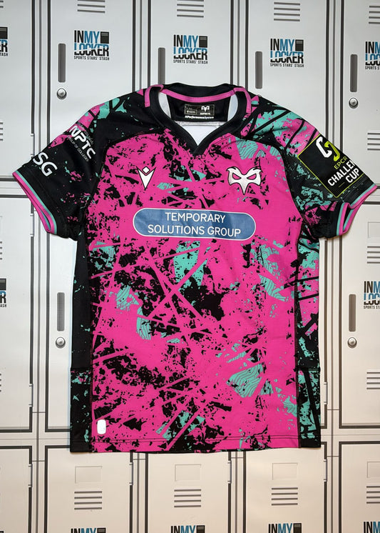 Ospreys Rugby - Macron Club EPCR Challenge Cup Match Shirt Numbered 2 [Pink]
