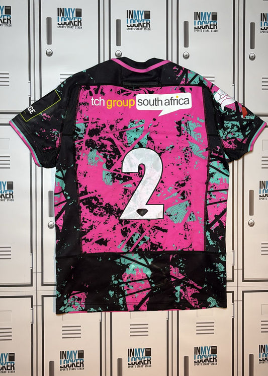 Ospreys Rugby - Macron Club EPCR Challenge Cup Match Shirt Numbered 2 [Pink]