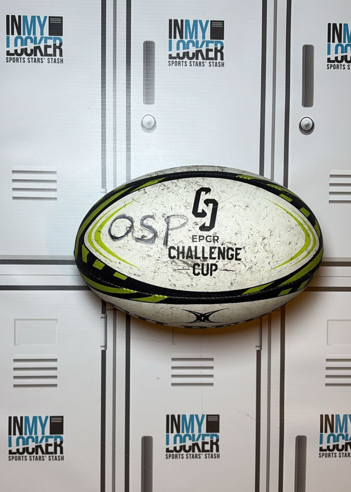Ospreys Rugby - Used EPCR Challenger Cup Rugby Ball [White and Black]