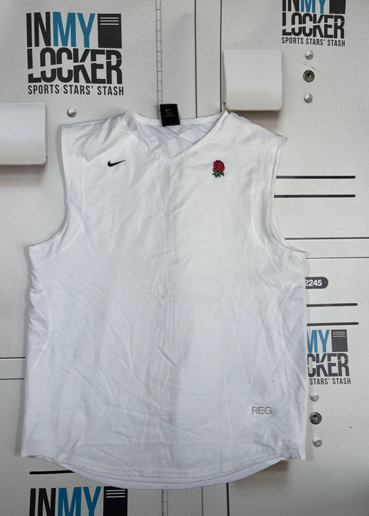 England Rugby - Initialled Warm Weather Gym Vest [White]