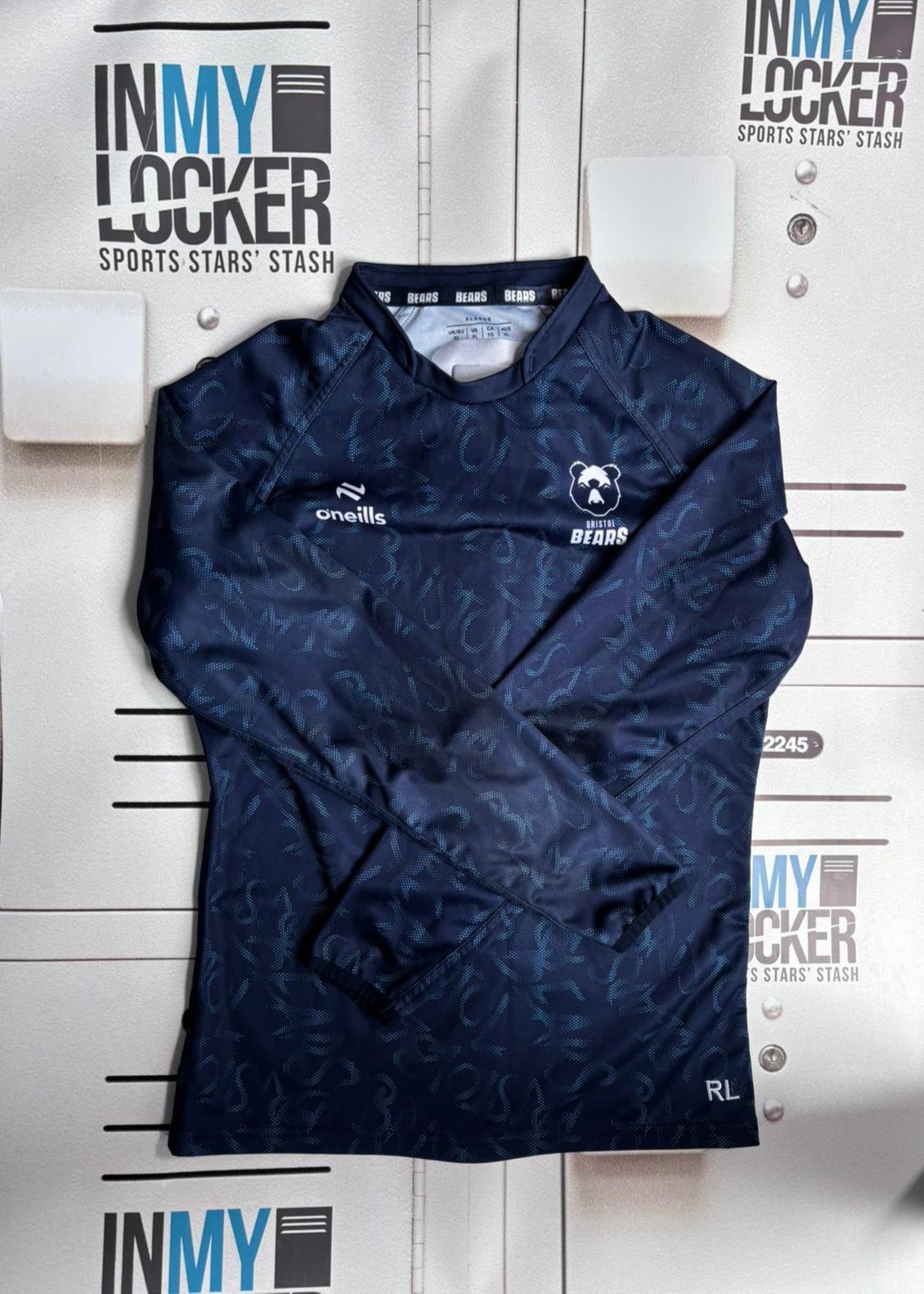 Rich Lane - Bristol Bears Name Pattern Long-Sleeve Training Top [Navy]