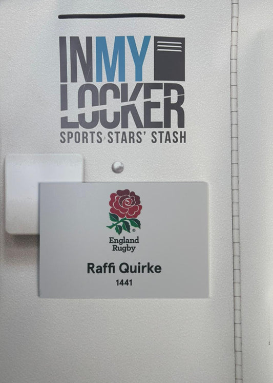 England Rugby - Raffi Quirke Changing Room Name Plate [White]