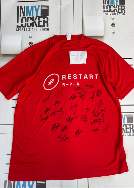 Restart - Worcester Warriors : Squad Signed T-Shirt [Red]
