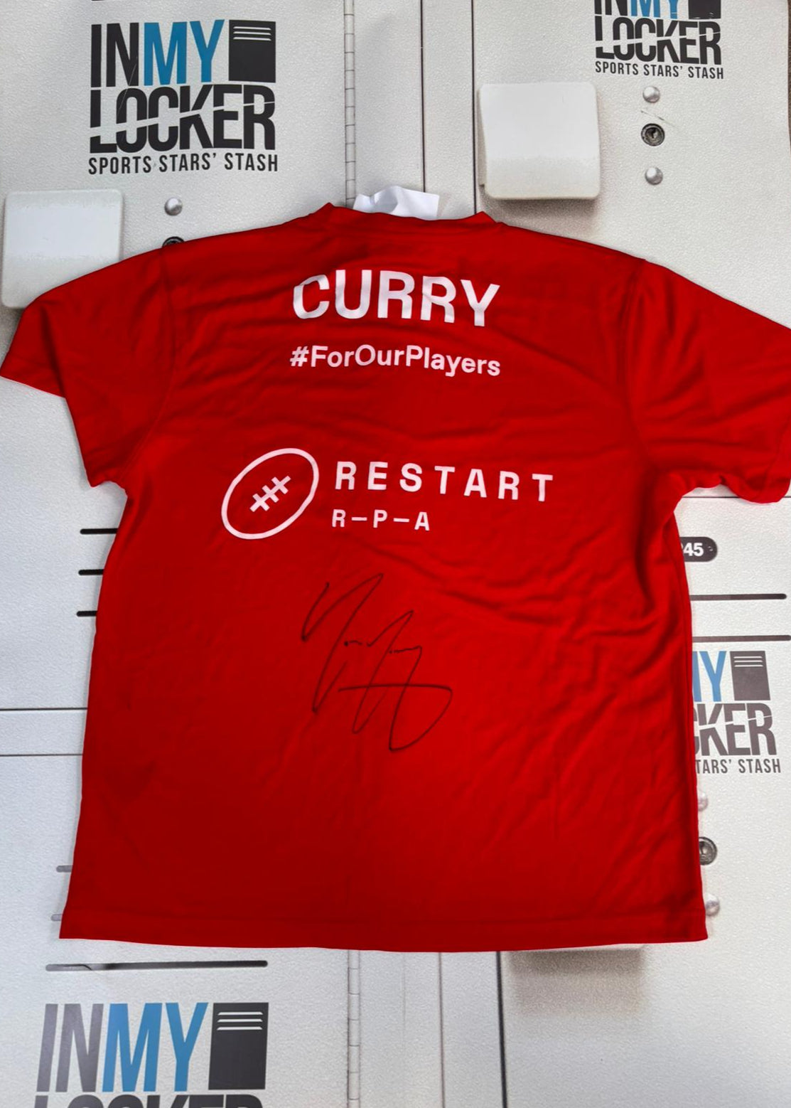 Restart - Sale Sharks : Tom Curry Signed T-Shirt [Red]