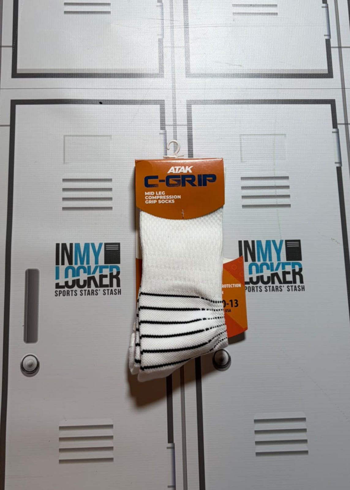 Rich Lane - ATAK Mid-Length Rugby Grip Socks [White]