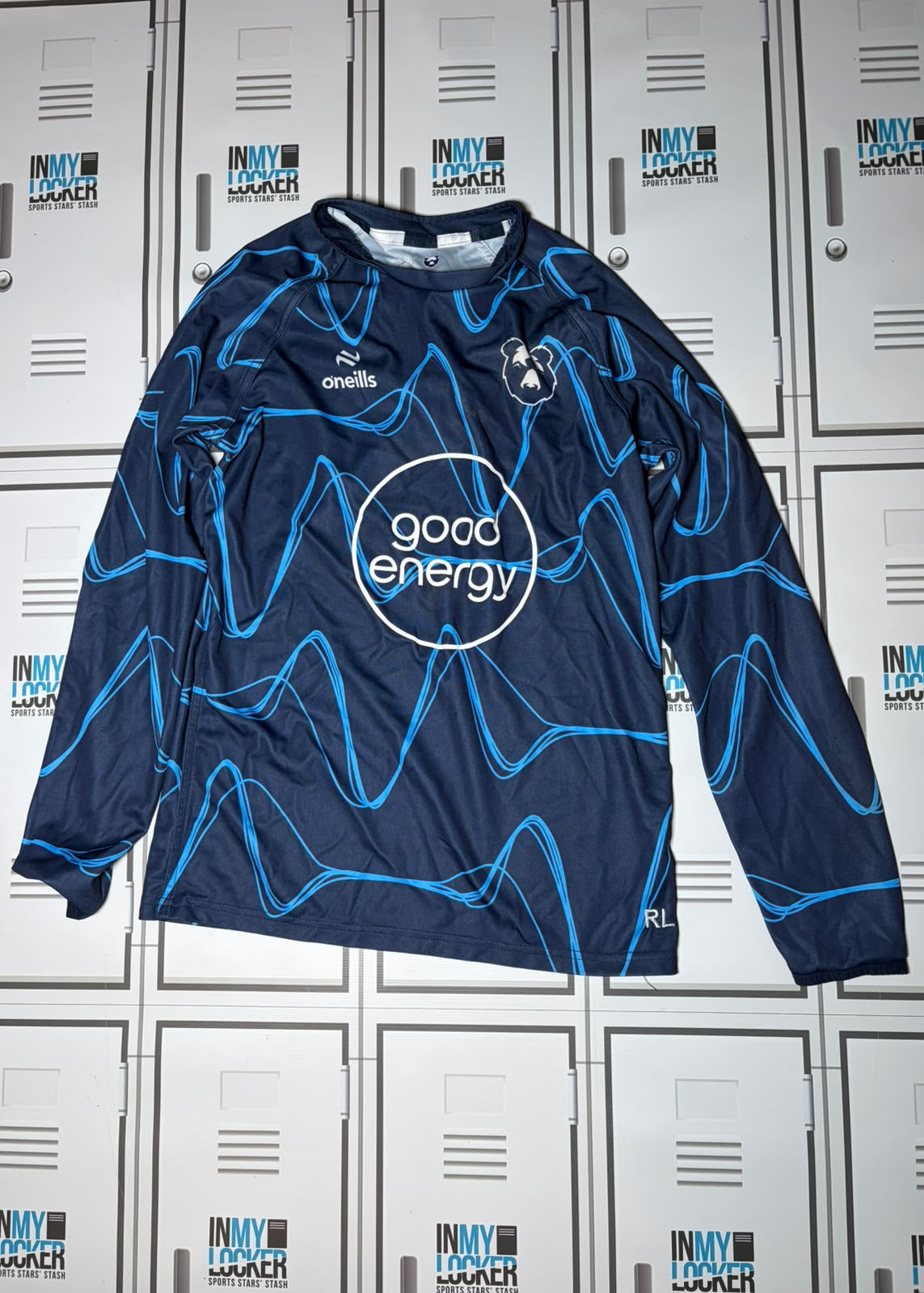 Rich Lane - Bristol Bears O’Neills Long Sleeve Training Shirt Initialled RL [Navy and Blue]