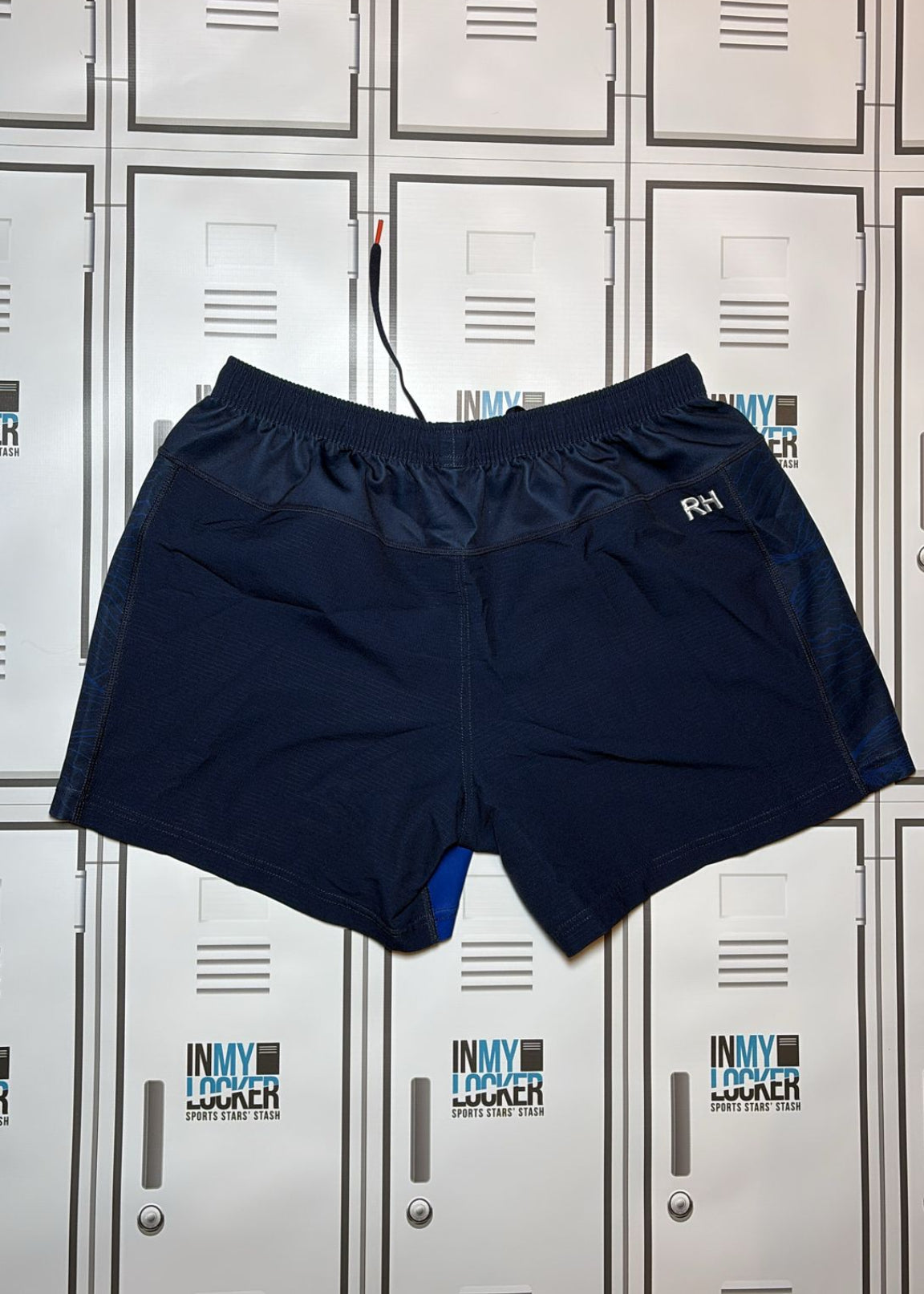 Robin Hislop - Edinburgh Rugby Macron Training Shorts Initialled RH [Navy and Blue]