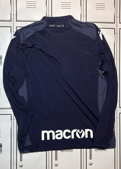 Robin Hislop - Edinburgh Macron Rugby Long Sleeve Training Top Initialled RH [Navy]