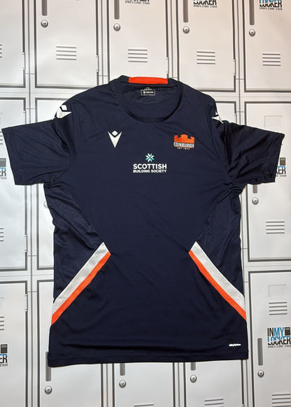 Robin Hislop - Edinburgh Rugby Macron Gym Shirt [Navy & Orange]