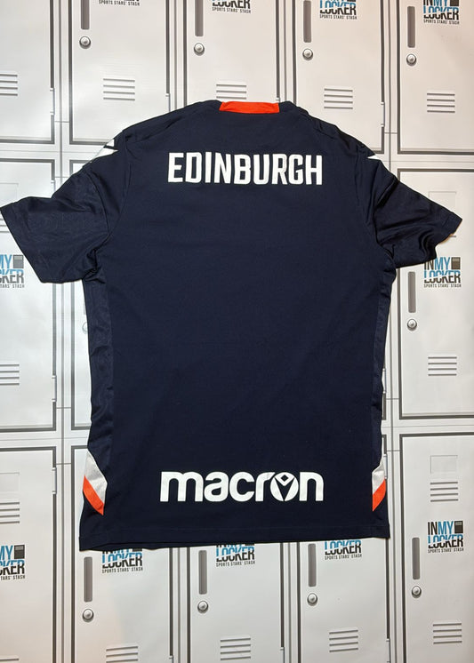 Robin Hislop - Edinburgh Rugby Macron Gym Shirt [Navy & Orange]