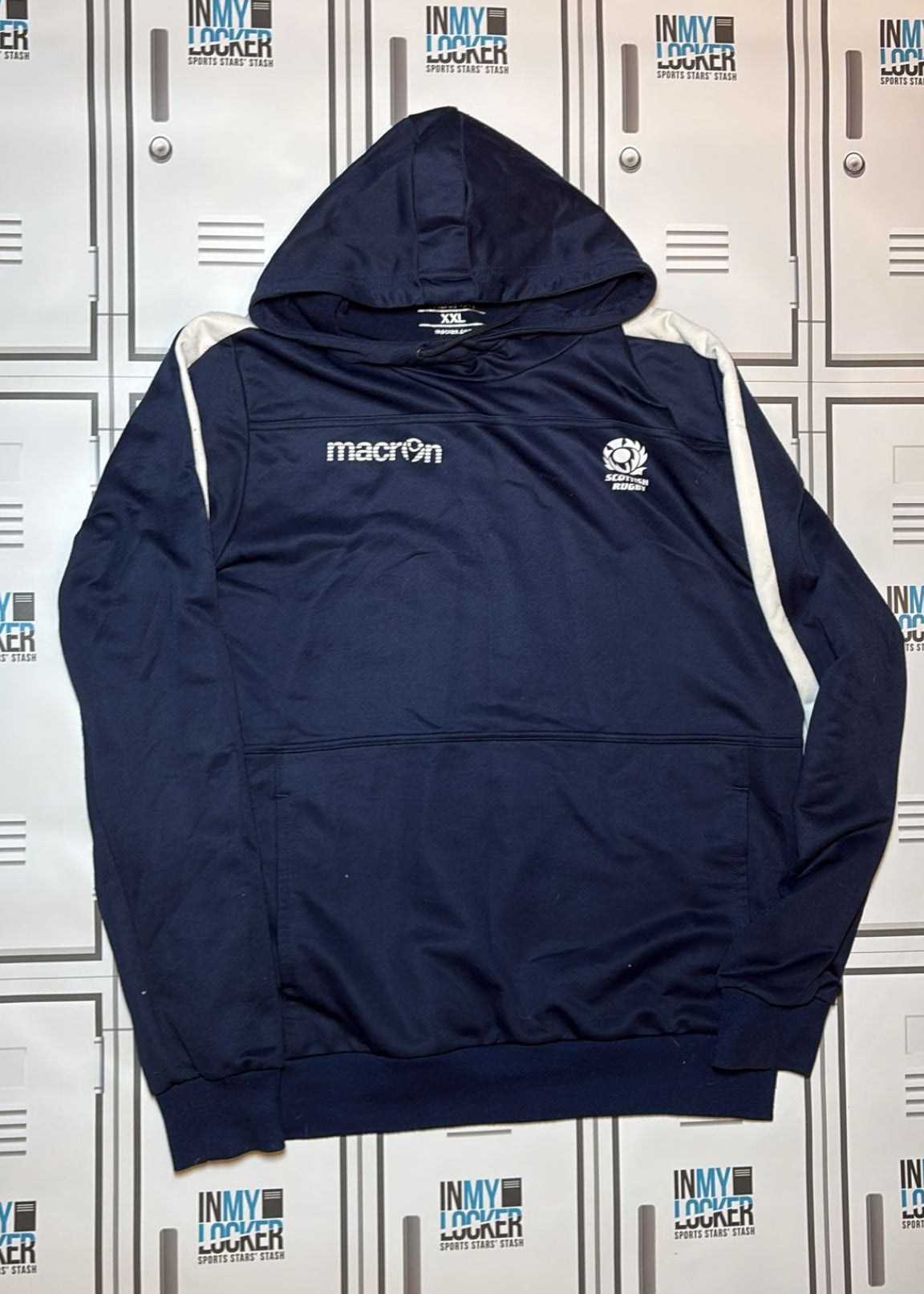 Robin Hislop - Scotland Rugby Macron Gym Hoodie [Navy]