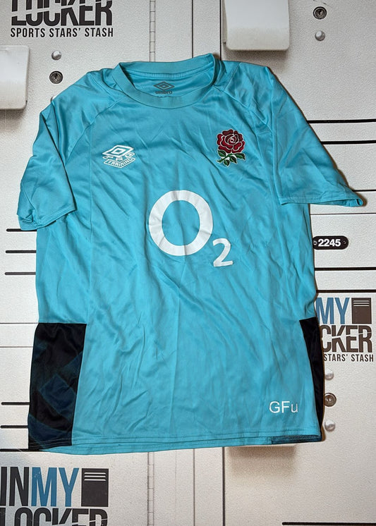 George Furbank - England Rugby Initialled Training Top [Light Blue]